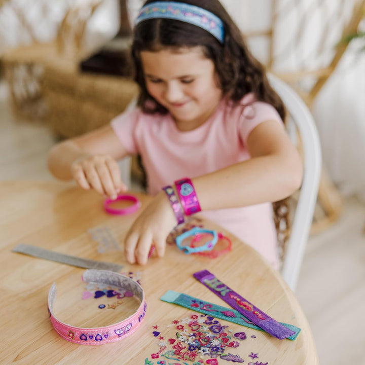 Design-Your-Own Bracelets with 100+ Sparkle Gem and Glitter Stickers