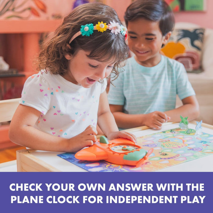 Time to Fly - Telling Time Board Game, Toddler Learning Clock Toy, Preschool Board Games, Number Recognition, Learn to Read Digital and Analog Clocks for Kids Ages 4+