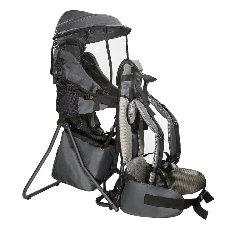 Cross Country Baby Backpack Carrier, Grey, Toddler Hiking Backpack with Comfortable Seat, Adjustable Straps & Belt, Foldable Frame Lightweight Large Capacity Child Carrier for Outdoor