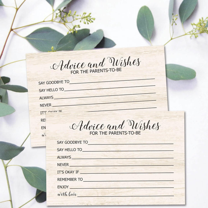 Advice and Wishes for the Mom-To-Be, Baby Advice Cards for New Mom, Perfect for Baby Shower, Baby Shower Game Activities Ideas, New Mom Gifts, Pack of 50, 4X6 Inch