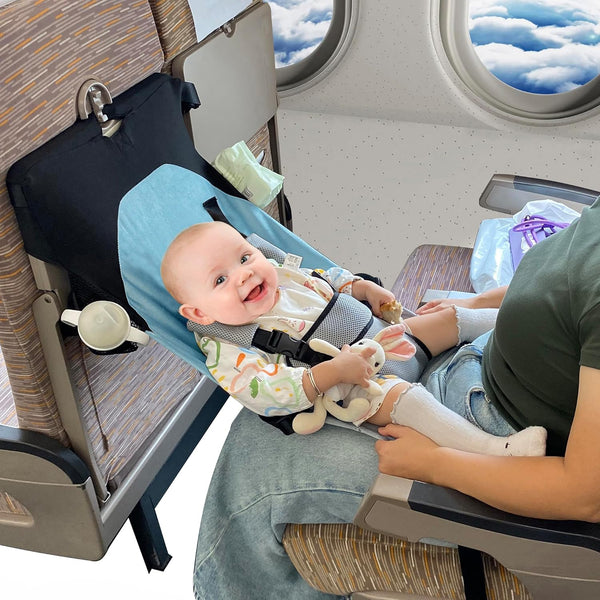 Baby Airplane Bed, Baby Travel Essentials for Flying, Portable Plane Seat Foot Rest Extender Must Haves for Infants up to 8 Months or 26 In