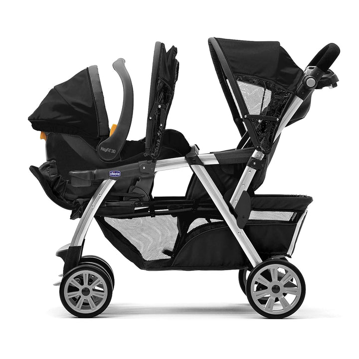 Cortina Together Double Stroller - Minerale | Black/Silver