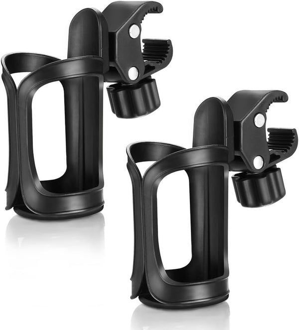 Stroller Cup Holder, Universal Cup Holder for Uppababy, Nuna, Doona Strollers, 360 ° Rotatable Bottle Holder for Stroller, Bike, Wheelchair, Walker, Scooter