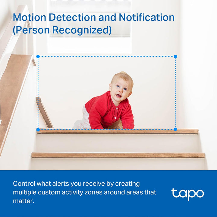 Tapo 2K Pan/Tilt Security Camera for Baby Monitor, Dog Camera W/Motion Detection, 2-Way Audio, Siren, Night Vision, Cloud & SD Card Storage, Works with Alexa & Google Home, 2-Pack (C210P2)
