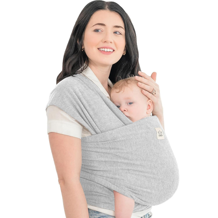 Baby Wrap Carrier - All in 1 Original Baby Carrier Newborn to Toddler Sling, Easy to Wear, Hands Free Bonding, Lightweight, Breathable Infant Wraps (Trendy Black)