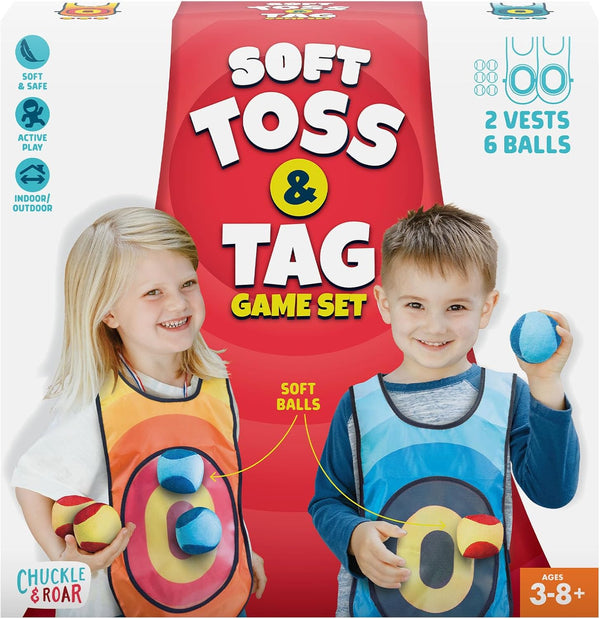 - Toss and Tag Vests - Outdoor Tag and Target Game - Soft and Safe Play - Great for Preschoolers - Ages 3 and Up