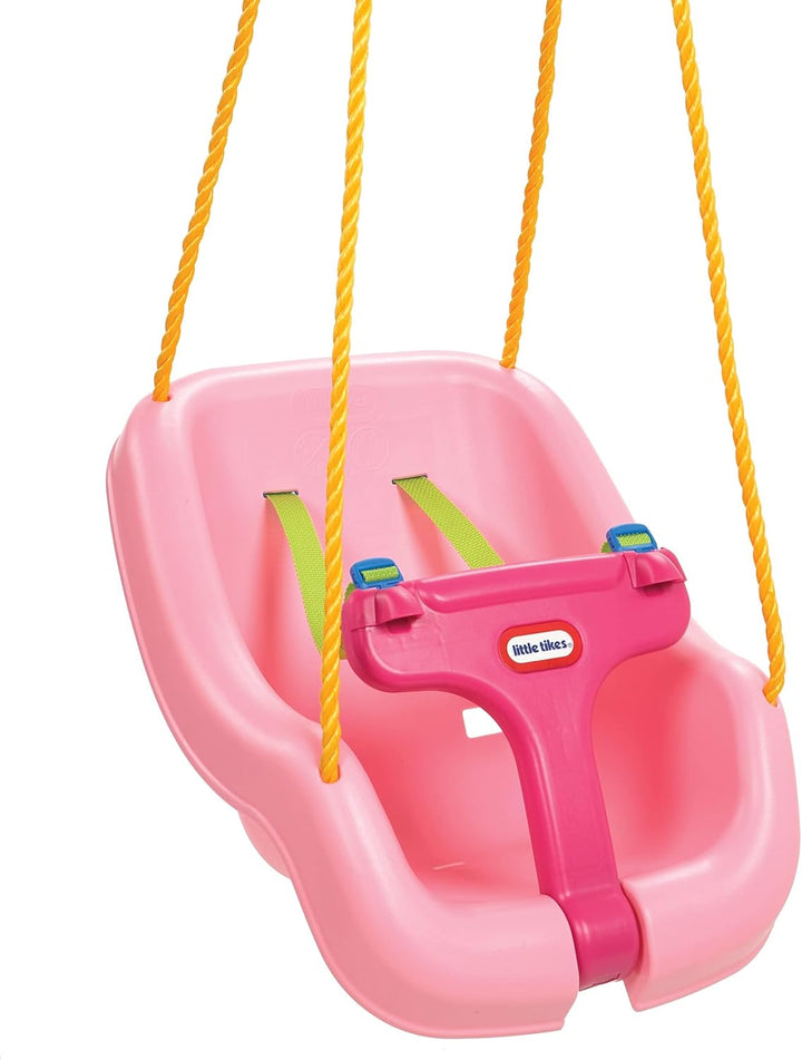 Snug 'N Secure Pink Swing with Adjustable Straps, 2-In-1 for Baby and Toddlers Ages 9 Months - 4 Years,16"D X 16.3"W X 17"H