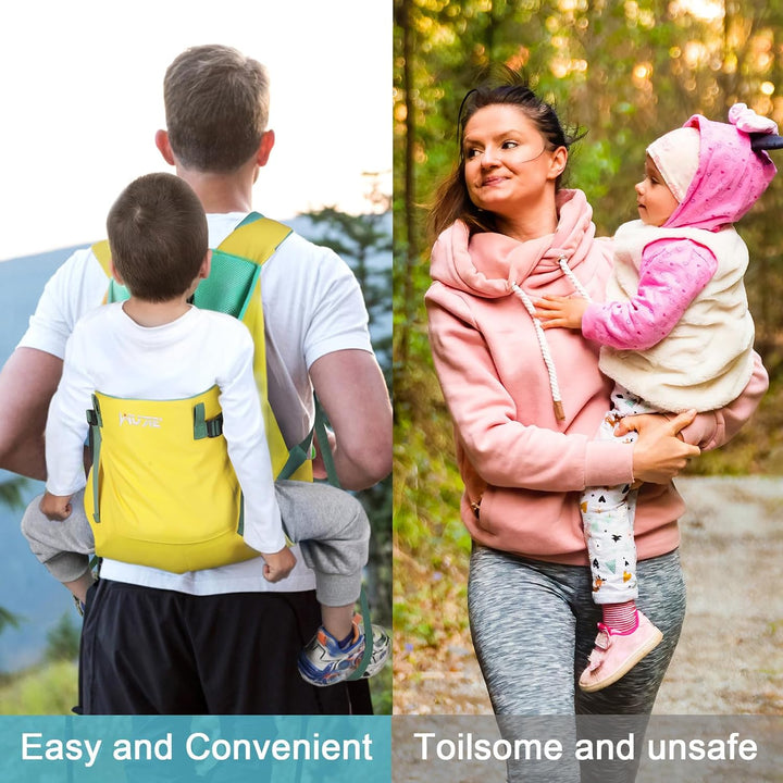 Hiking Baby Carrier Backpack for Older Child 3-12 Years Old, Comfortable Baby Backpack Carrier Forhiking with Double Seat Belts and Footlock, Can Be Folded into a Small Roll Weight 1.2Lb