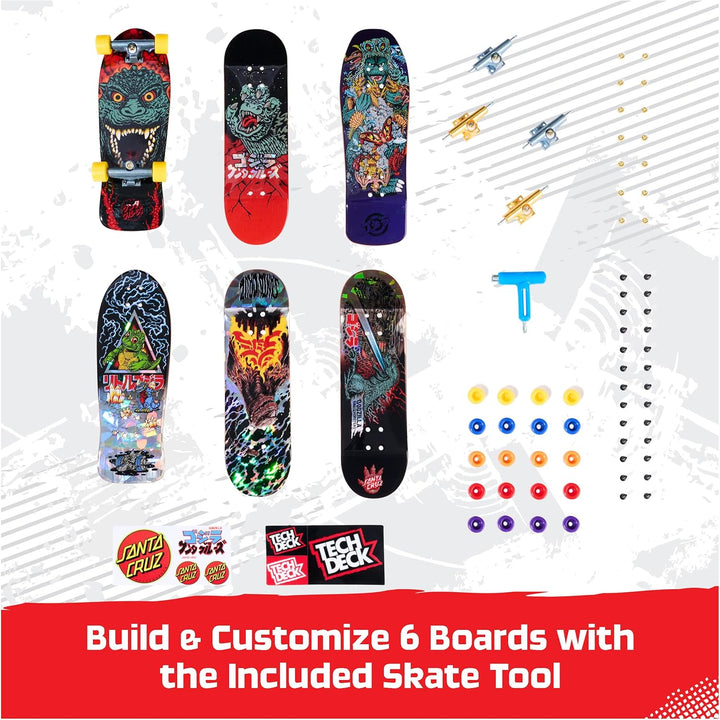 , Godzilla Sk8Shop Fingerboard Bonus Pack, Collectible and Customizable Mini Skateboards, Kids Toys for Ages 6 and Up