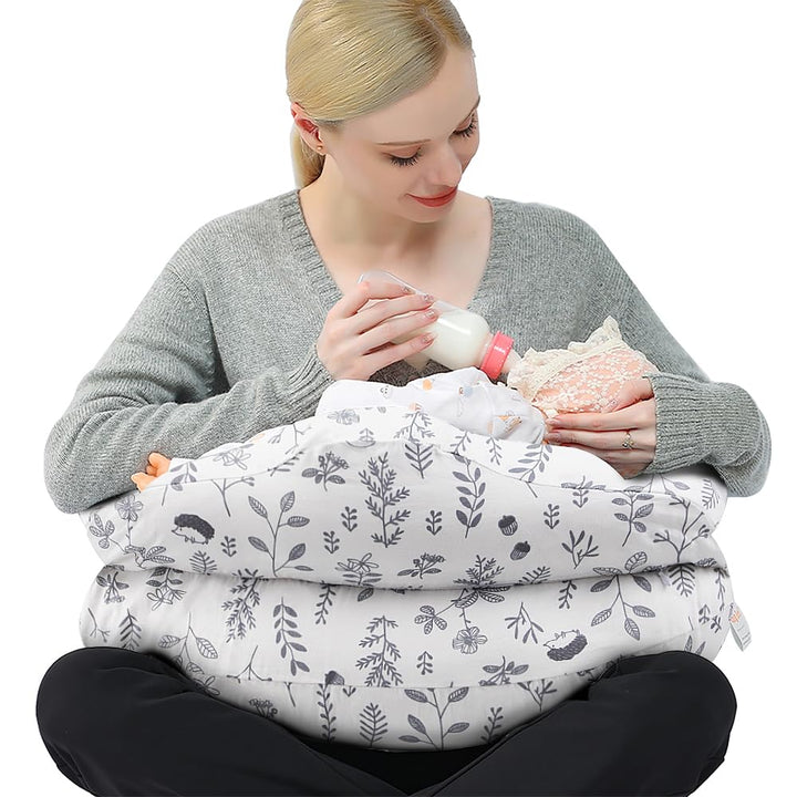 Nursing Pillow for Breastfeeding, Adjustable Nursing Pillow Breast Feeding Pillow Bottle Feeding More Support for Mom and Baby, Breastfeeding Essentials for Newborn,Removable Cover