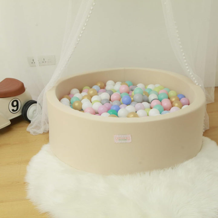 Foam Ball Pit for Toddlers, 35 Inch Baby Ball Pit Soft round and Easy to Set or Clean, Baby Playpen Ball Pool Is Ideal Gift for Kids-Balls NOT Included