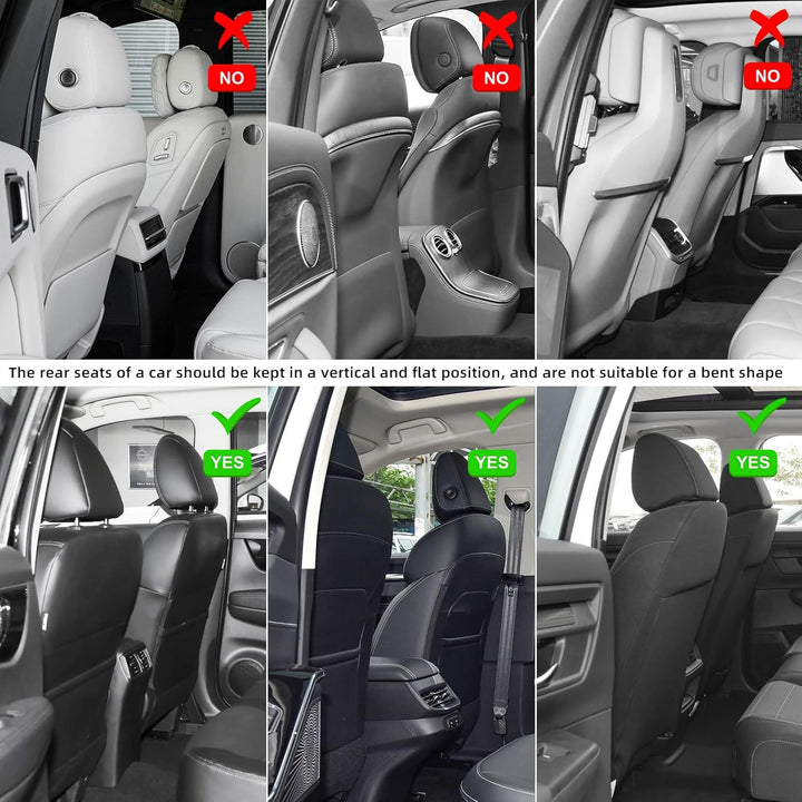 Seat Back Protector,Preventing the Impact of Children Stepping on the Seat Backrest,Beautiful Appearance and Easy to Clean,Black (Black -2Pcs)
