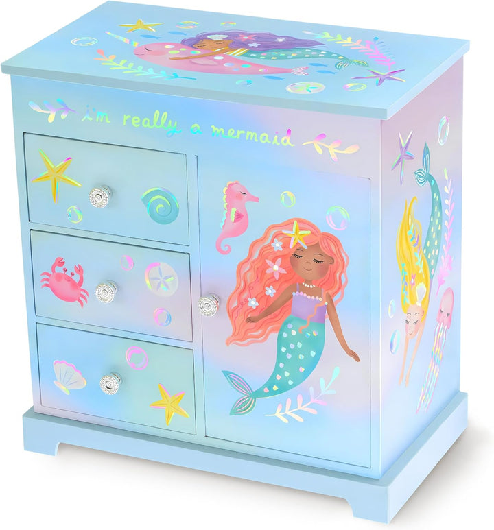 Unicorn Musical Jewelry Box for Girls - Unicorn Toys for Girls Age 4-6 - Kids Jewelry Box with Drawers - 9 X 5 X 9.3 In