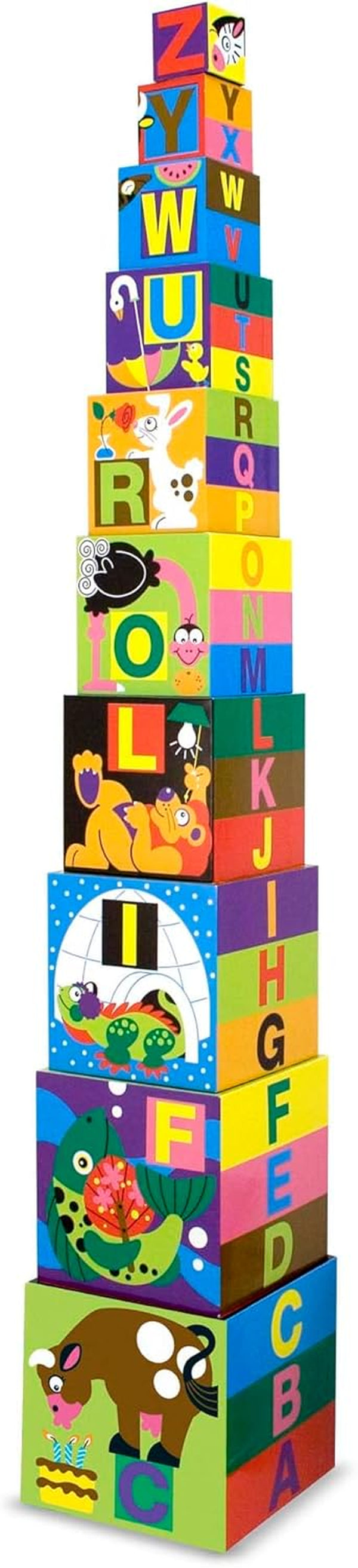 Deluxe 10-Piece Alphabet Nesting and Stacking Blocks - FSC Certified