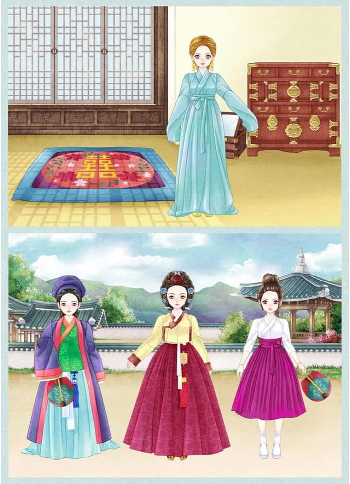 Hanbok Fashion Paper Dolls Dress up from the Three Kingdoms Period to the Present Day Korean Traditional Dress