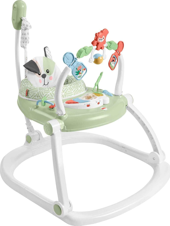 Baby Bouncer Spacesaver Jumperoo Musical Activity Center with Lights Sounds & Developmental Toys, Astro Kitty