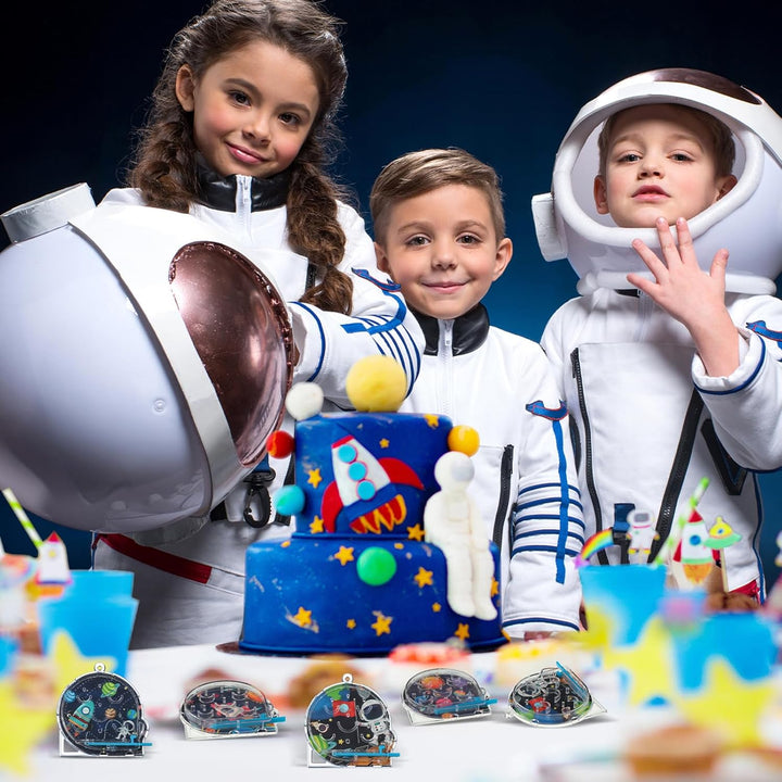 72 Pack Space Themed Pinball Toys Mini Pinball Machine for Space Party Favors Toys Stuffers Goodie Bag Fillers Prizes Rewards