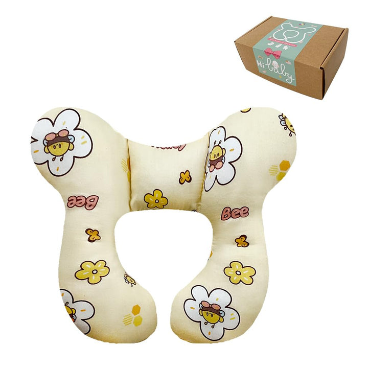 Baby Neck Pillows, Comfortable Baby Travel Head Neck Support Pillow for Car Seat Stroller Pushchair, Soft PP Cotton Travel Pillow for 0-1 Year Old Toddler Infant Newborn, Zoo