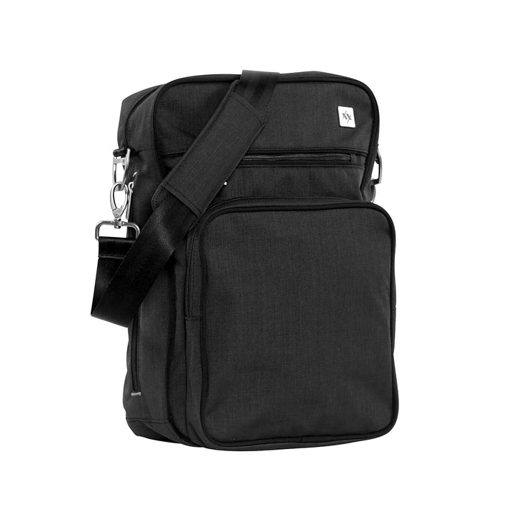 Helix Multi-Functional Crossbody Messenger/Diaper Dad Bag, XY Collection - Carbon