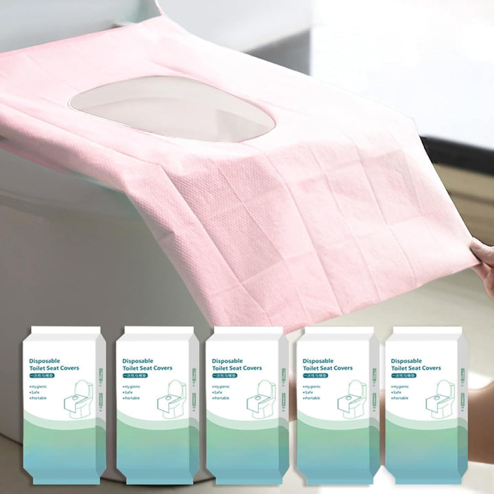 50 Pack Toilet Seat Covers Disposable 16X24 Inch XL Portable Toilet Liners Travel Seat Cover for Outdoors,Hotel, Hospital, Travel, Public Toilet Seat Cover (50Pack, BLUE)