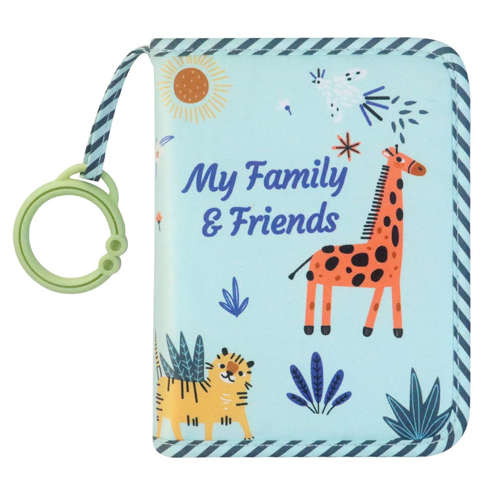 Baby Photo Album, Baby Memory Book Holds 4X6" Pictures, Soft Photo Cloth Book with Milestone Cards, Gift Set for Newborn Toddler & Kids（Blue）