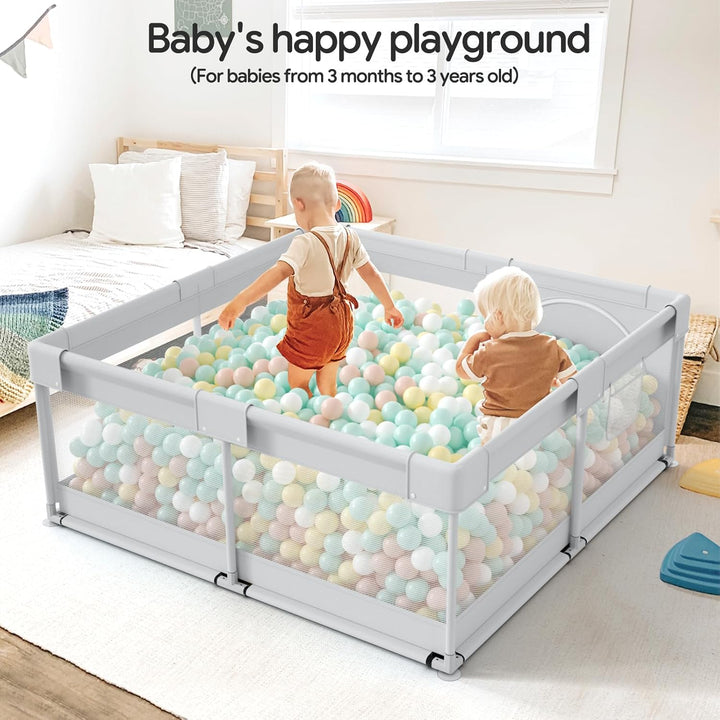 Baby Playpen, 47X47 in Small Play Pen,Toddler Playpen for Apartment,Play Yard,Activity Fence, Extra Large Baby Playard
