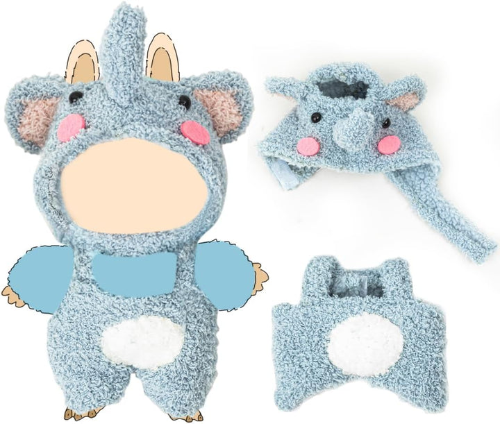 Clothes for Labubu 17Cm Dolls(No Doll) Dolls Outfit for Labubu with Accessories Suit Cute for Lububu Stylish Dress up Set for LA BUBU Patterned Skirt