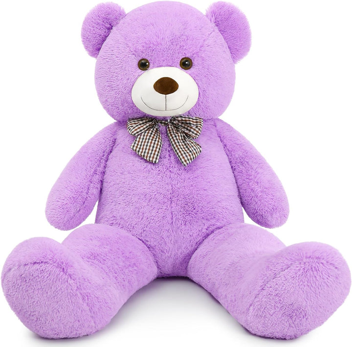 Giant Big Teddy Bear 4 Feet 47 Inch Life Size Tan Plush Bear Brown Stuffed Animal for Children Boyfriend