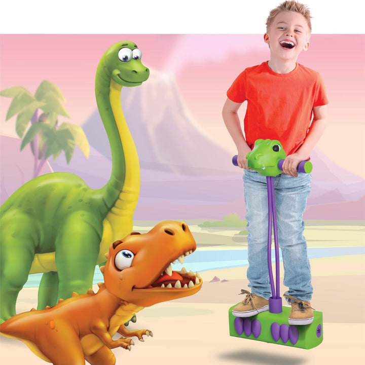Pogo Saurus | Foam Pogo Jumper for Kids 3, 4, 5, 6, 7, Years Old, Dinosaur Toys, Birthday for Boys or Girls up to 250Ibs, Pogo Stick, Indoor & Outdoor Toys