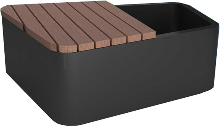 Outdoor Park Planter Bench Outdoor Seat with Planter Bench, Metal Planter Bench, Garden and Yard Decoration, Ideal for Outdoors and Indoors Park Flower Box Bench(Black)