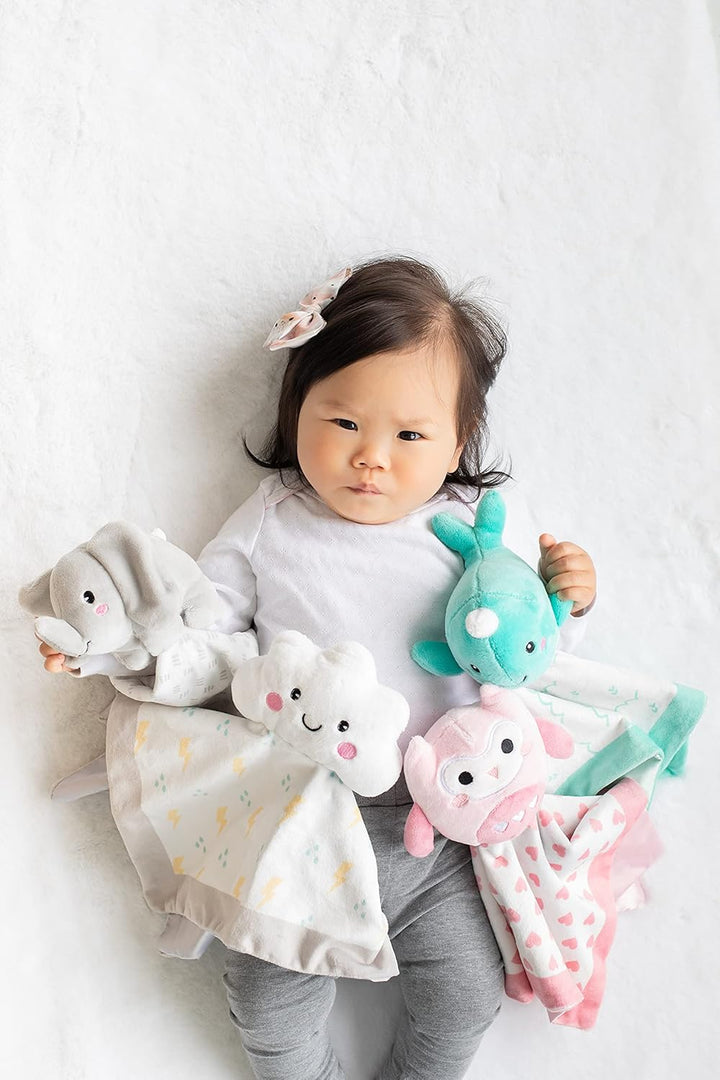Cloud Security Blanket, Soft Baby Lovey for Babies, Snuggle Toy Stuffed Animal, Newborn Infant and Toddler Security Toy, Baby Boy or Baby Girl Lovie, New Baby Gift, White Cloud Lovey