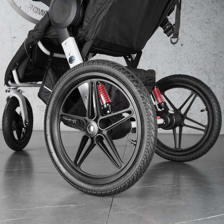 Front 12/12.5×1.75/2.125/2.25 and Rear 16×1.75/2.125 Tires and Tubes (1+2) Fit for 3-Wheeler Gear Jogging Troller Models (Both Single and Double Strollers) Including Revolution Se/Pro/Flex/Su/Ironman