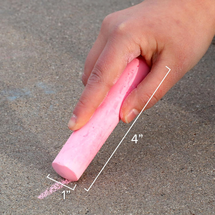 Non Toxic Sidewalk Chalk Bucket (24 Count) - Washable Colored Chalk Bulk Set for Kids and Toddlers Outdoor Games