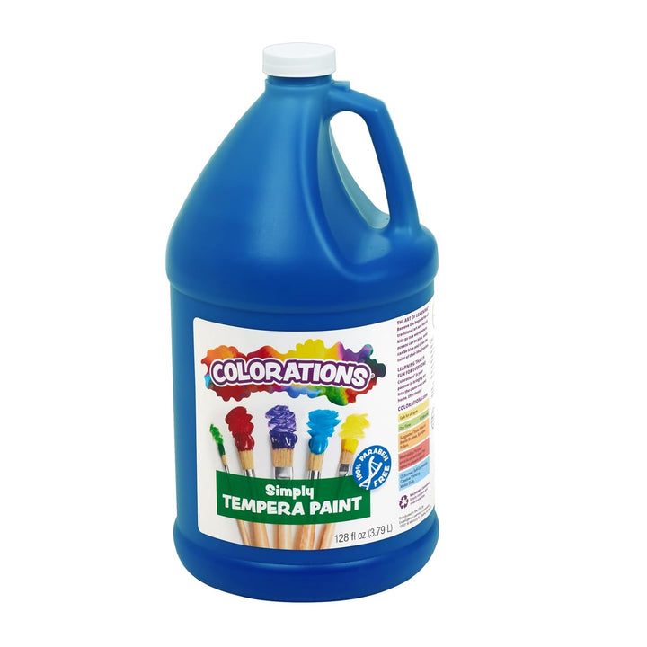 Simply Tempera Paint, 11 Gallon Set in Vibrant Colors, Matte Finish, Classroom Supplies, Non Toxic, School, Craft, Art Supply Set, Stock up on Bulk Paints for School