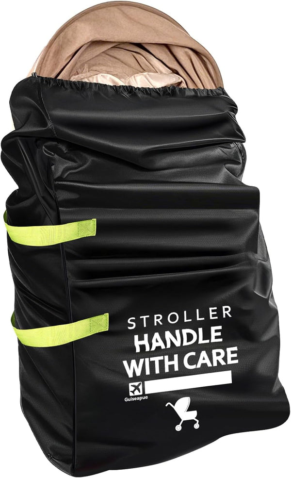 Stroller Bag for Airplane: Stroller Cover for Airplane Travel, 46" H X 21" W X 13" D, Stroller Travel Bag for Single, Double, Jogging Stroller, Fit Nuna Doona Cybex Mockingbird Uppababy