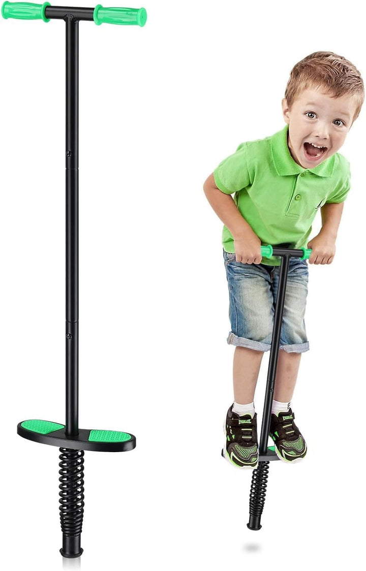 Pogo Stick for Kids Age 6 and Up, Suitable for 50-120 Lbs, Pogo Stick with Easy Grip Handle & Non-Slip Peg for Beginner Exercise Balance, Great Gift for Boys and Girls