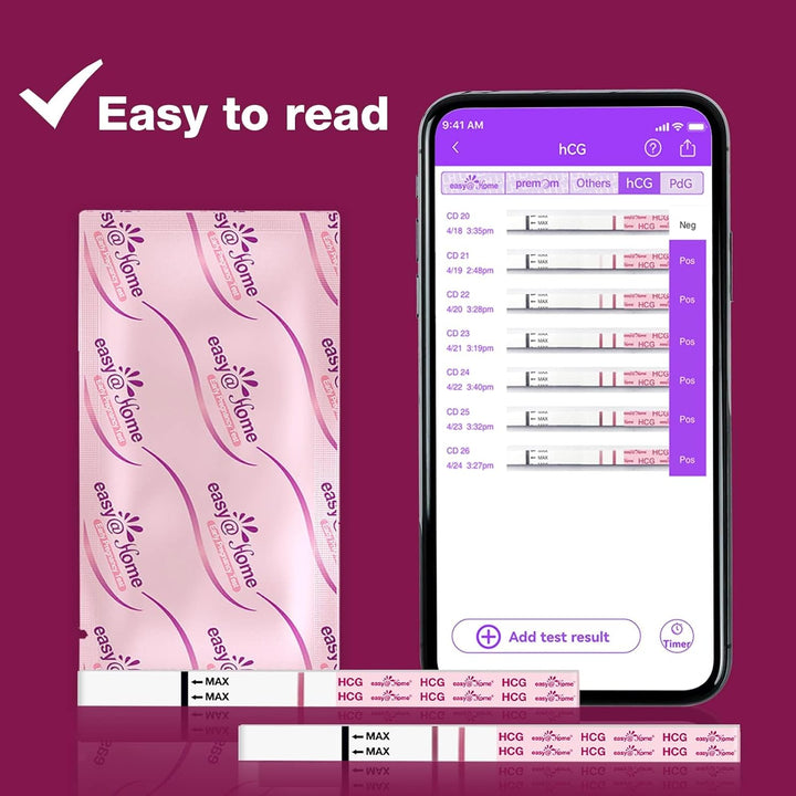 Pregnancy Test Strips Kit, 20 Pack Early Detection Hcg Tests - Bulk Pregnancy Strips - Powered by Premom APP