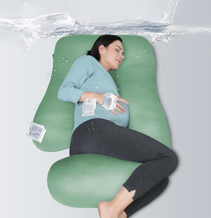Pregnancy Pillows for Sleeping - U Shaped Full Body Maternity Pillow with Removable Cover - Support for Back, Legs, Belly, HIPS - 57 Inch Pregnancy Pillow for Women - Grey
