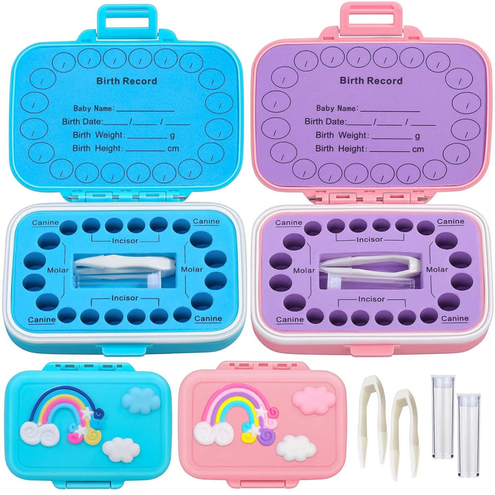 Tooth Holders for Kids Keepsake, Baby Teeth Keepsake Box, Tooth Saver, Tooth Container for Lost Teeth, Teeth Storage Holder for Tooth Fairy (Pink)