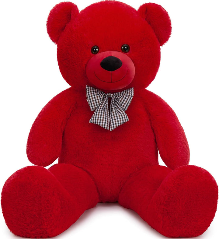 Giant Big Teddy Bear 4 Feet 47 Inch Life Size Tan Plush Bear Brown Stuffed Animal for Children Boyfriend