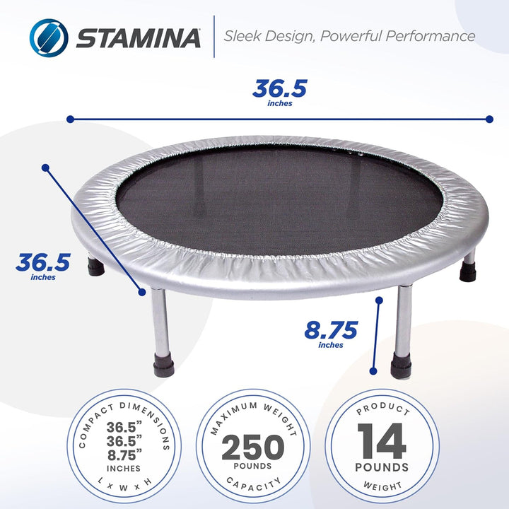 Mini Fitness Trampoline W/Smart Workout App