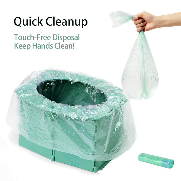 Portable Potty Seat for Toddler Foldable Travel Potty Training Toilet Seat with Cleaning Bags Reusable for Outdoor Camping, Travel, Kids Toddler Travel Potty Seat (Green)