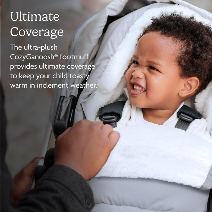 Cozyganoosh Footmuff - Easily Attaches to  Strollers + Rumbleseat - Ultra-Plush, Weather-Proof - Winter Stroller Cover - Jake (Charcoal)