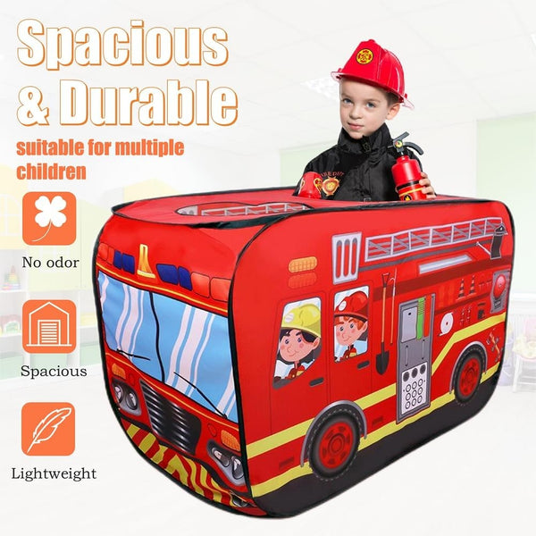 Fire Truck Play Tent Role Play Firefighter Tent, Fire Truck for Kids Ages 3+