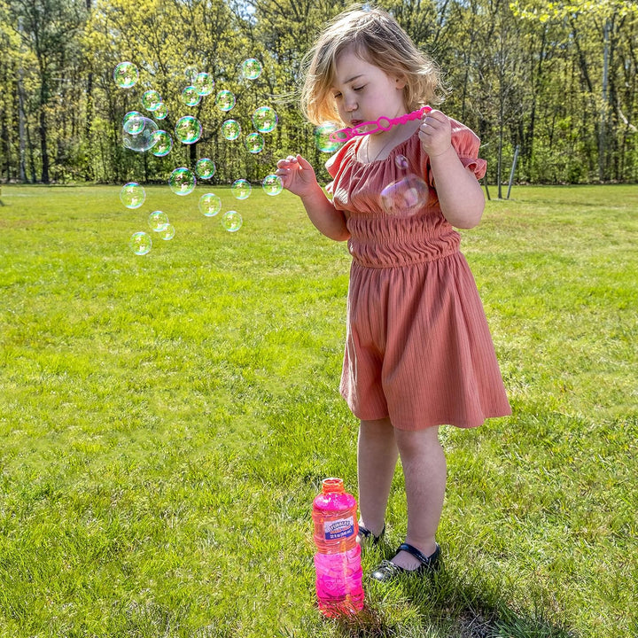 BUBBLES by  Fubbles | 64Oz Non Toxic Bubble Solution Refill for Kids | Bubble Wand Included, Colors May Vary, (12301E)