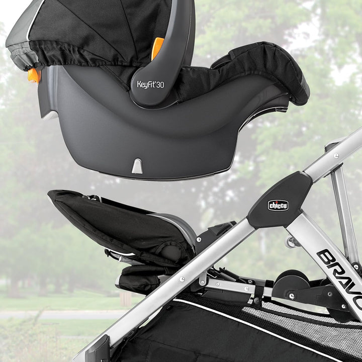 Bravofor2 Standing/Sitting Double Stroller - Iron | Black/Grey
