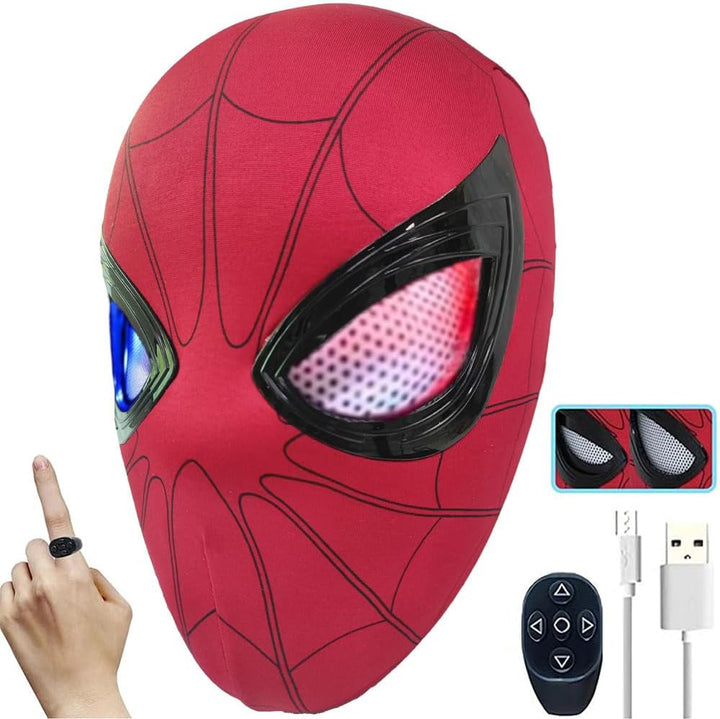 Halloween Hero Mask with Moving Eyes, Realistic Role Play Mask Costume for Cosplay, Birthday Gift for Big Kids/Adults