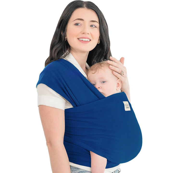 Baby Wrap Carrier - All in 1 Original Baby Carrier Newborn to Toddler Sling, Easy to Wear, Hands Free Bonding, Lightweight, Breathable Infant Wraps (Trendy Black)