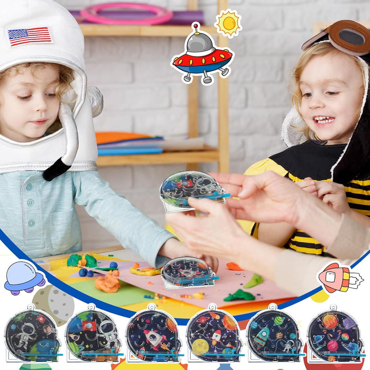 72 Pack Space Themed Pinball Toys Mini Pinball Machine for Space Party Favors Toys Stuffers Goodie Bag Fillers Prizes Rewards