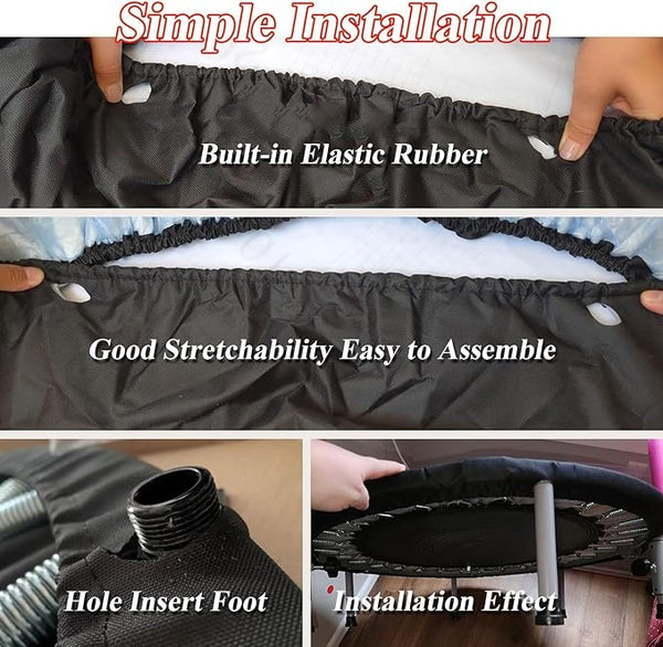 Mini Trampoline Covers, 36 38 40 48 Inch Small Trampoline Spring Cover, round Trampoline Replacement 600D Odor-Free Tear-Resistant Oxford Cloth Easy to Install Replacement, Multiple Size